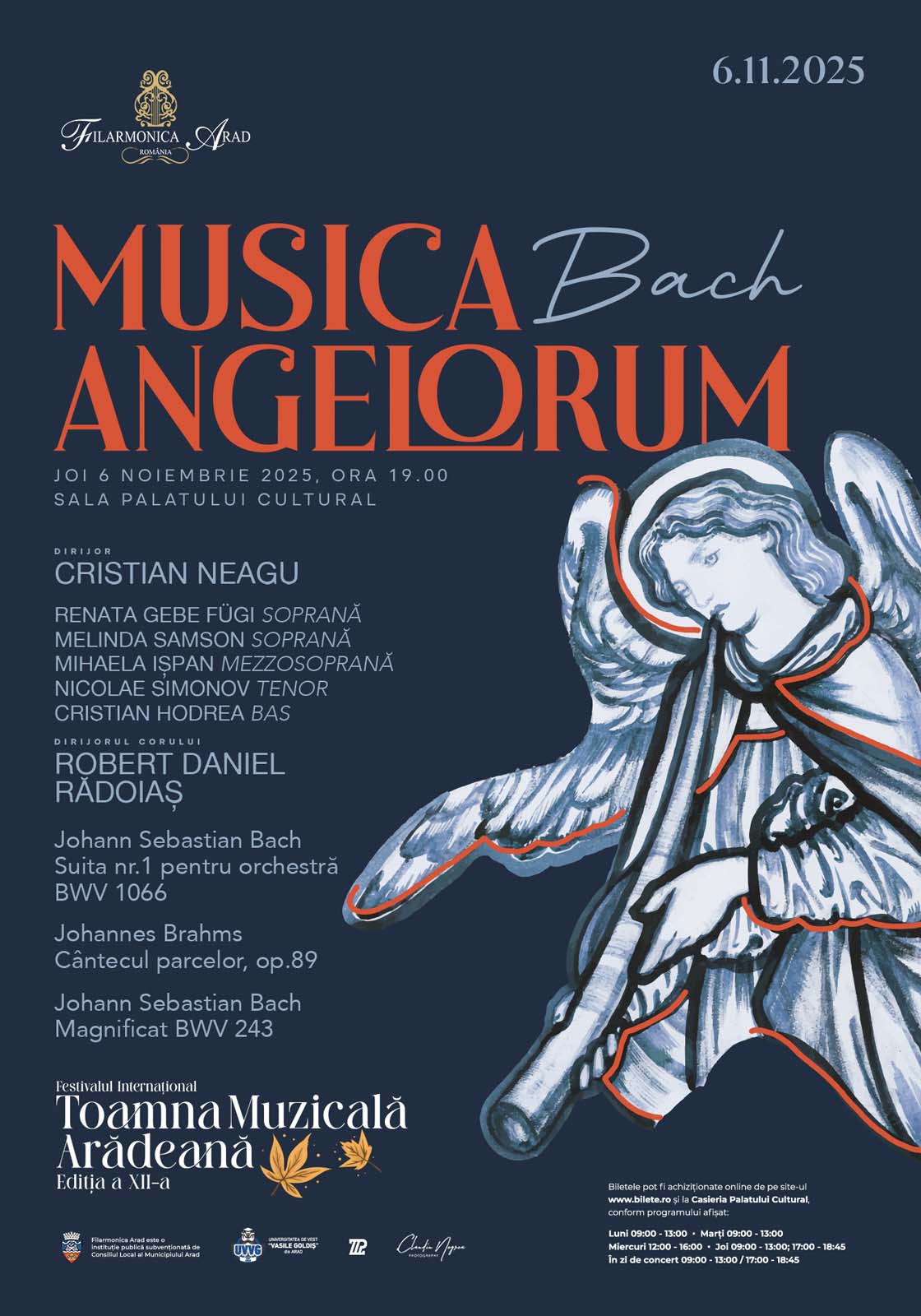 afis poster Festivalul Internațional „Toamna Muzicală Arădeană”, ediția a XII-a eduard iosif antal organist