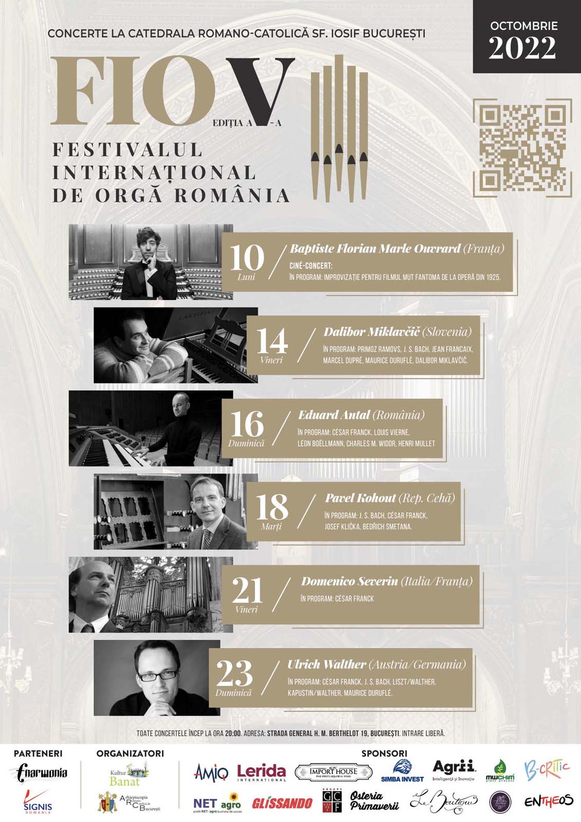 afis poster FIO, ediția a V-a eduard iosif antal organist
