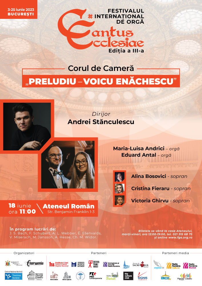 afis poster Festivalul Internațional de Orgă Cantus Ecclesiae III eduard iosif antal organist