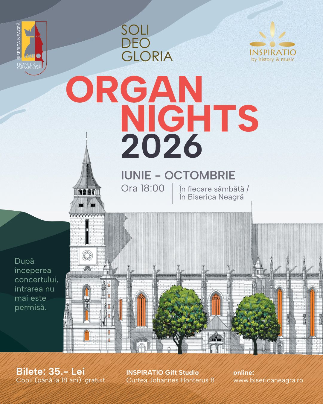 afis poster Organ Nights eduard iosif antal organist