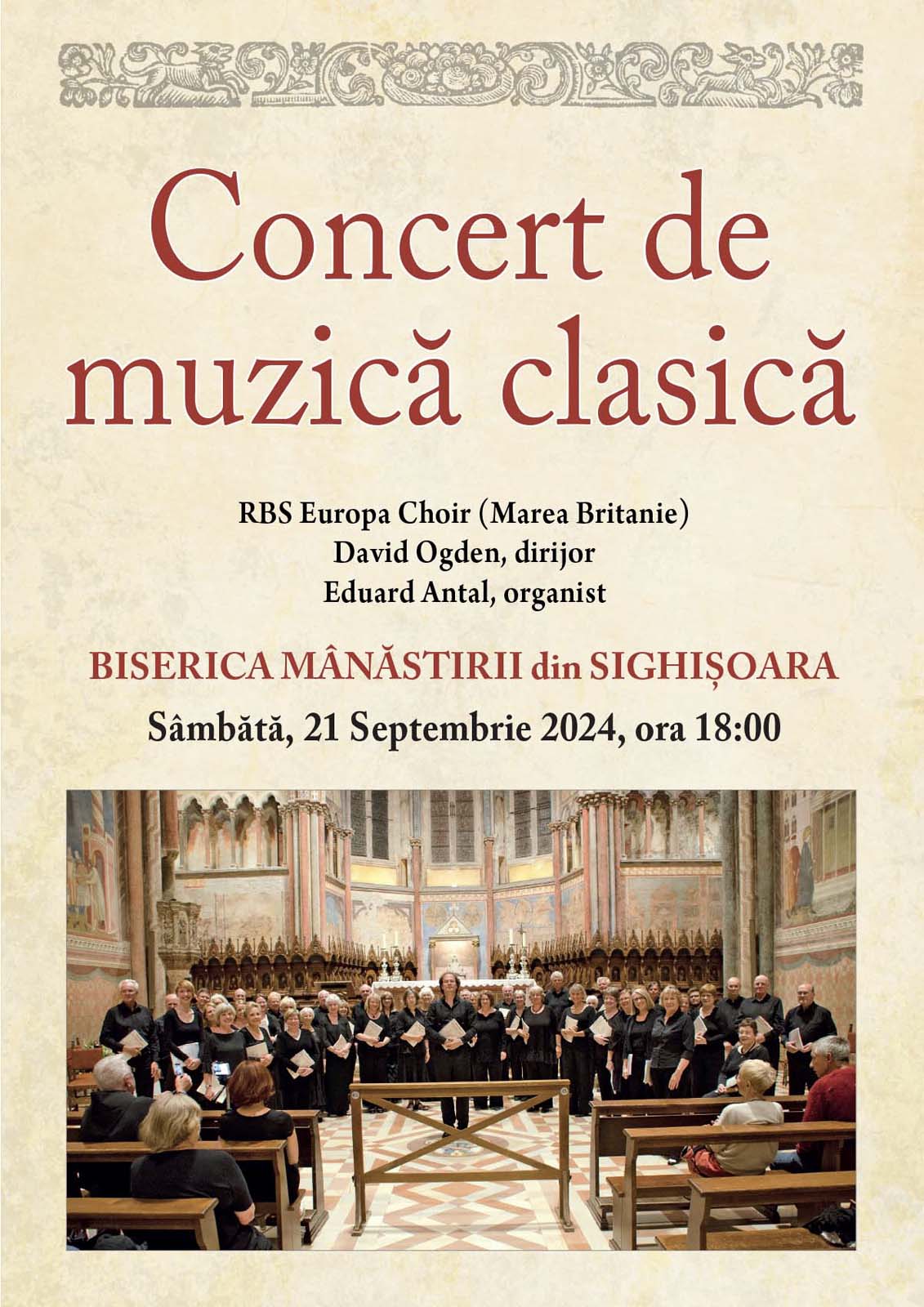 afis poster Concert de muzică clasică eduard iosif antal organist