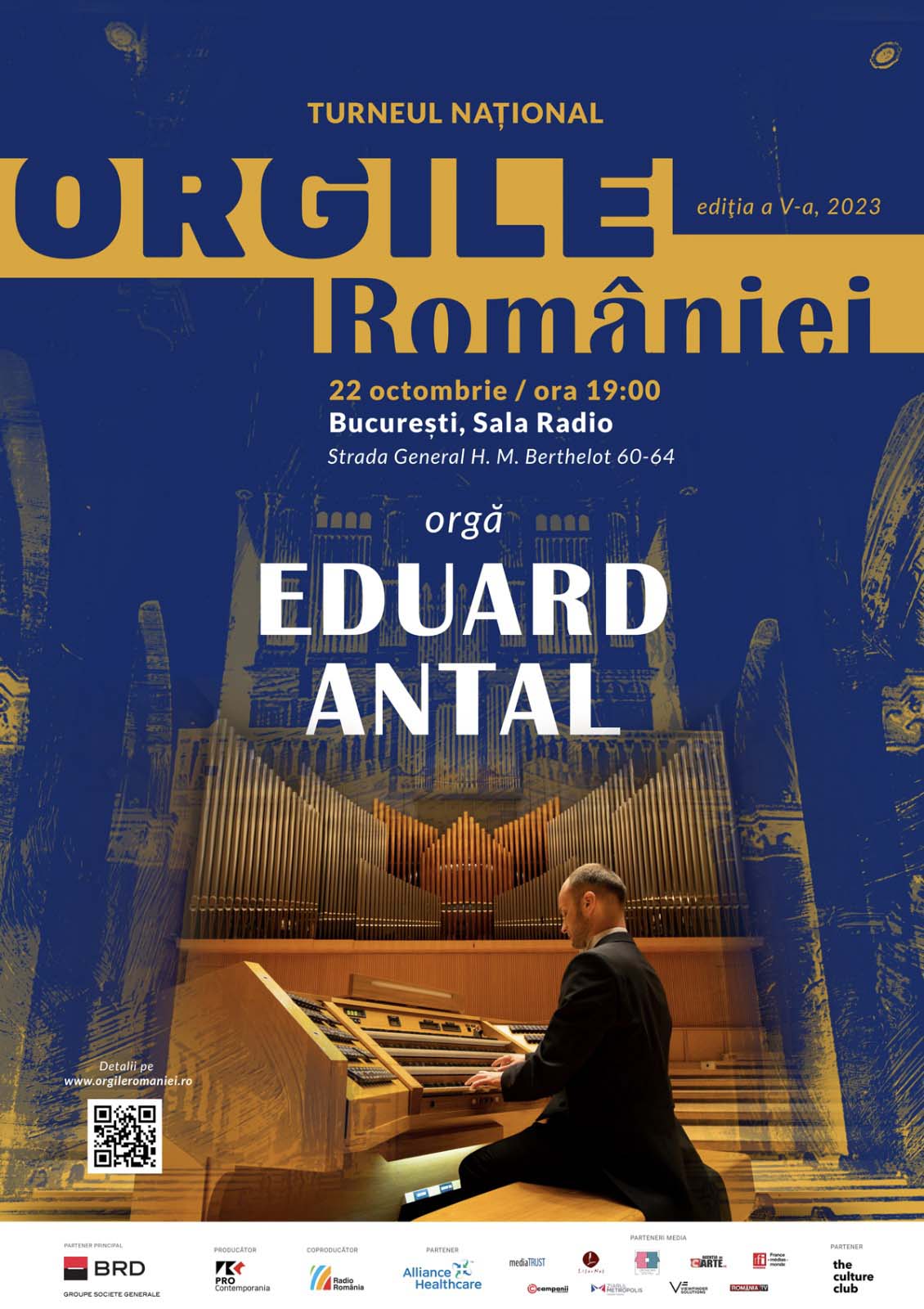 afis poster Turneul Național Orgile României V eduard iosif antal organist